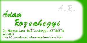 adam rozsahegyi business card